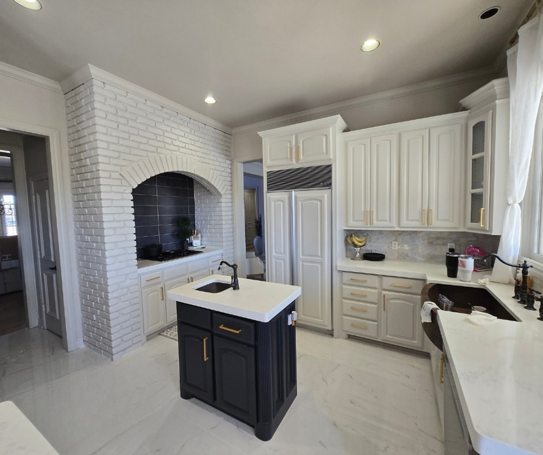 Open concept living space renovation